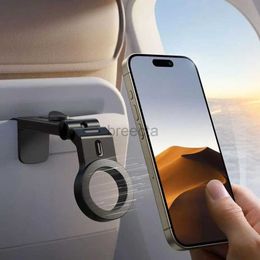 Cell Phone Mounts Holders Magnetic Airplane Phone Holder Travel Essentials Flexible Rotation Hands-Free Airplane Phone Mount For IPhone 15 Pro Max 240322