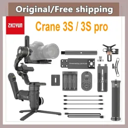 Heads ZHIYUN Official Crane 3S 3Axis Camera Gimbal Handheld Stabiliser Support 6.5KG DSLR Camcorder Video Cameras for Nikon Canon