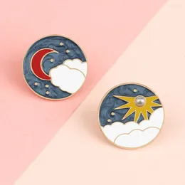 Brooches Moon Universe Mysterious Cute Clothes Backpack Decoration Fashion Amazing Pins For Woman Children Jewellery Accessories