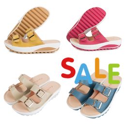 casual women's sandals for home outdoor wear casual shoes GAI Colourful apricot large size fashion trend women easy matching waterproof double breasted 2024