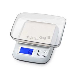 Household Scales 3kg 0.1g LCD Digital Kitchen Scale Household Large Stainless Steel Platform Food Diet Weighing Scales Counting Balance With Tray 240322