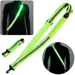 Racing Jackets USB Rechargeable Reflective Walking Gear High Visibility LED Belt Safety Running For Night