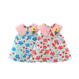 Girl Dresses Bmnmsl Infant Baby Summer Dress Cute Sleeveless Doll Collar Floral Print Loose