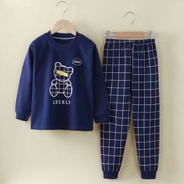 2024 Zhongda Children's Pants Pure Cotton Boys Girls' Underwear Spring and Autumn Bottom Set Warm Clothes