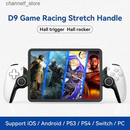 Game Controllers Joysticks D9 Mobile Phone Stretching Game Controller Wireless Bluetooth PC Tablet For Switch// Dual Hall Somatosensory ControllerY240322