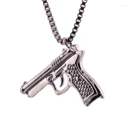 Pendant Necklaces Hip Hop Men's Fashion Pistol Necklace Creative Trendy Brand Jewellery