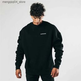 Men's Hoodies Sweatshirts Muscle Male Leisure fitness Men Hoodie Hip Hop Street Wear Pullover Unisex Skateboard Q240322