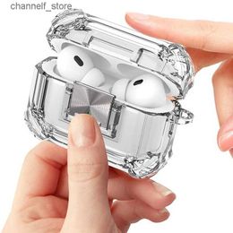 Earphone Accessories for Airpod 2nd Gen Case Clear Protective Cover Shockproof Rugged Shell Earphone Accessories for Air Pods Pro 2 CaseY240322