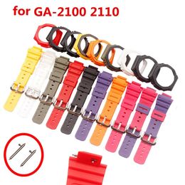 Watch Accessories Resin strap case Suitable for GA2100 series waterproof watch band for men and women 240313