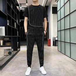 Men's Tracksuits Top No Logo Sports Suits Jogger Clothing Jogging T Shirt Man Gym Pants Sets Xl 2024 Tracksuit Trend Stylish Luxury Basic