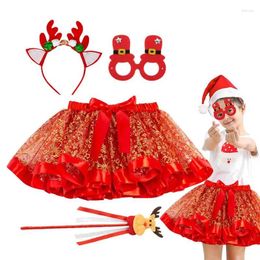 Girl Dresses Girls Christmas Tutu Skirt Ballet Dance Skirts Soft Princess Dress Costumes For 2-8 Years Old Kids