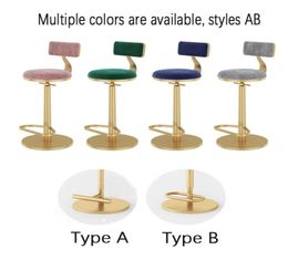 bar furniture Barstools lift high Chairs lightluxury iron Spin backrest bar chair front desk counterstool Home furniture adjustabl1037972