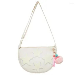Evening Bags Casual Shoulder Bag Nylon Durable Cute Five-pointed Star Crossbody Student Trendy Dumpling Phone Pouch Purse Storage