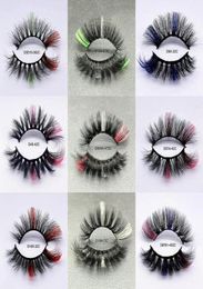 False Eyelashes 3D Mix Color Ombre Lashes Natural Long Colorful Bulk Dramatic Makeup Fake Lash Party Colored For Cosplay5377893