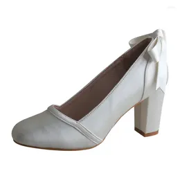 Dress Shoes Wedopus Customized Block Heels Ladies Pumps Round Toe Wedding Bridal Drop