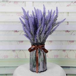 Faux Floral Greenery Wedding Purple Lavender High-end Simulation of Planting Hair Pastoral Style Decoration Bunch of Immortal Flowers Y240322