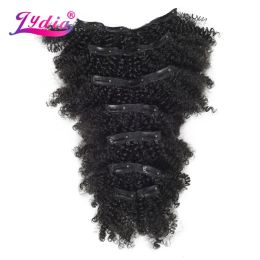 Piece Piece Lydia 8Pcs/set 18 Clips In Hair Hairpieces 6 Inch kInky Curly Synthetic Heat Resistant Hair All Colour Available