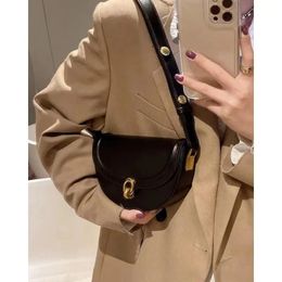 Evening Bags Saddle Crossbody For Women Trend Fashion PU Leather Bag Solid Colour Shoulder Handbags Designer Brand Vintage A3