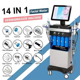 Multi 15 In 1 Hydro Micro dermabrasion Oxygen Jet Aqua Facials Skin Care Cleaning Hydro Dermabrasion Facial wrinkles removal skin lift Beauty Machine