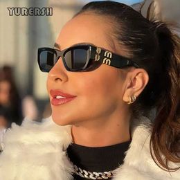 Sunglasses 2023 Luxury brand sunglasses for women fashionable cat eye shadow fashionable retro women rectangular sunglasses for men UV400 J240322