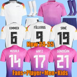 24 25 HAVERTZ KIMMICH BRANDT SANE Soccer Jersey 2024 Euro Cup GerMANys National Team Football Shirt 2025 Men Kids Kit Set Home White Away Purple GNABRY MULLER