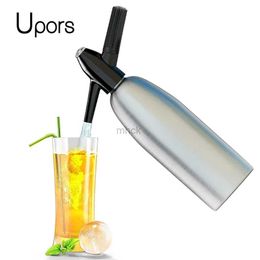 Bar Tools UPORS Professional Soda Water Siphon 1L Aluminum CO2 Sparkle Soda Maker Bar Tools 240322