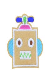 10PCS Robot Patches for Clothing Bags Iron on Transfer Applique Cartoon Patch for Kids Jeans DIY Sew on Embroidery Badge3936973