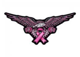 Pink Eagle Breast Cancer Ribbon Patch Awareness Embroidered Iron On Or Sew On Patches 525325 INCH 7821560