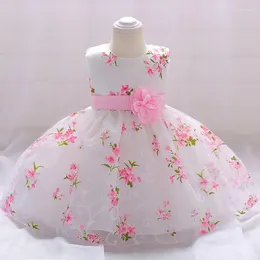 Girl Dresses 0-10 Years Flower Baby Party 1st Birthday Wedding Princess Kids Dress For Girls Born Bridemaid Evning Ball Gown