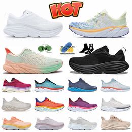 Top quality Running shoes One Clifton 8 Athletic Road Men designer Women Bondi 8 mens trainers climbing Clifton 9 Carbon X 2 Sports Sneakers Shock highway Fashion