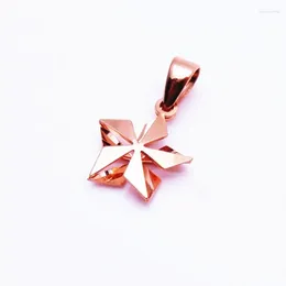 Pendants Star Necklace Plated 14K Rose Gold Pendant Classic Three-dimensional Craft Light Luxury Ladies Jewellery