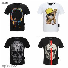 Philipps Pp Tshirt Pp Devil Skull Diamond Shortsleeved Tees Casual Streetwear Tops Mens Clothing Plein Cp Mens Tshirts Polo Shirt Men Designer Tshirt Skull Dia GES1