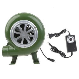 Electric Blower Fan BBQ Fan 100v 220v Suitable for Barbecue Mini Blacksmith Forges Blower with Speed Adapter AC100-240V M89B 240318