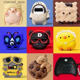 Earphone Accessories 3D Cookies Shark Cute Earphone/Earbuds Case for AirPods 2 3 Pro Silicone Cartoon Headphone Cover for Airpods 3 Pro CaseY240322