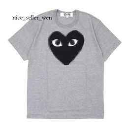 Designer TEE Men's T-shirts CDG Com Des Garcons Little Red Heart Play T Shirt White Mens Medium Tee RN1W 114