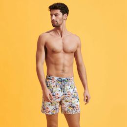 Vilebre Pantaloncini da uomo Bermuda Pantaloncini Boardshorts UOMO SWIM SHORTS TORTUES MULTICOLORES Trunks Uomo Surfwear Bermuda Beach Short Turtles Estate 89664