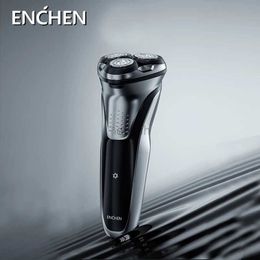 Electric Shavers ENCHEN Blackstone Plus electric shaver IPX7 waterproof dry and wet dual purpose beard trimmer rechargeable shaver 240322