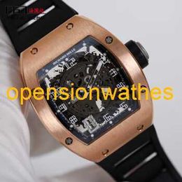 Swiss Famous Wristwatches Richardmills Automatic Mechanical Watches Rm010 Mens Series Watch Rose Gold Material Date Display Automatic Mechanical Business S HB91