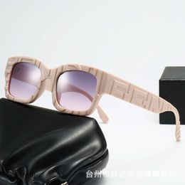 2 pcs Fashion luxury designer 2024 New Square F Home Luxury Sunglasses with Concave Shape Fashionable and Trendy Personalized Sunshade for Women Sunglasses