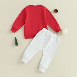 Clothing Sets Christmas Baby Boy Outfit Xmas Fall Winter Pullover Sweatshirt Warm Pant Born Toddler Clothes My First