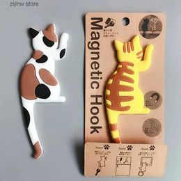 Fridge Magnets Hook Cute Cat Tail Refrigerant Magnet Sticker PVC Refrigerator Hook Y240322