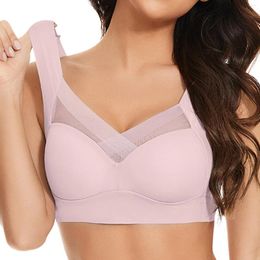 Bras Solid Colour Wireless Sports Bra Sexy One-Piece Women No Steel Ring Breathable Underwear Gather Push Up Lingerie Seamless