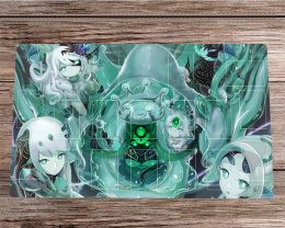 Pads YuGiOh Playmat Icejade TCG CCG Mat Trading Card Game Mat Board Game Playmat Anime Rubber Desk Pad & Free Bag Mousepad 60x35cm