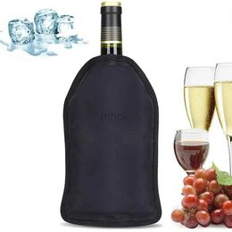 Bar Tools Wine Cooling Holder Ice Bag Jelly Picnic Beverage Nylon Wine Cooler Sleeve Soft Drink Rack Bar Tool Champagne Wine Bottle Covers 240322