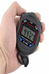 Classic Digital Professional Handheld LCD Chronograph Sports Stopwatch Timer Stop Watch with string 2017 new 2882229
