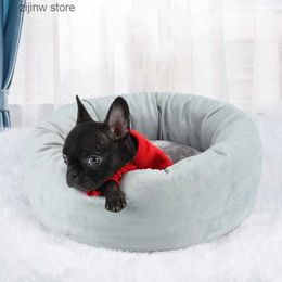 kennels pens Pet Beds Small Dogs Puppy Bed Sofa Dog Accessorys Accessories Plush Medium Basket Warm Washable Fluffy Kennel Pets Products Y240322