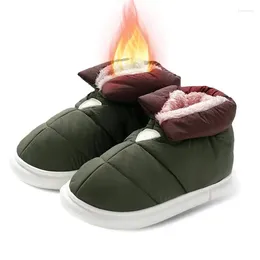 Slippers Unisex Warm Camping Men Women Backpacking Down Snow Booties Cotton Shoes Traction Bootie Womens