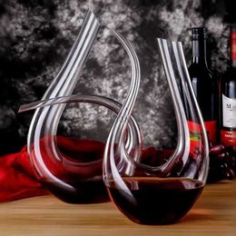 Bar Tools Big Decanter Handmade Crystal Red Wine Brandy Champagne Glasses Decanter Bottle Jug Pourer Aerator For Family Bar 240322