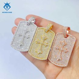 Religious Jewelry Solid Sier Iced Out Jesus Chain Pendant VVS Moissanite Diamond Cross Pendant Necklace
