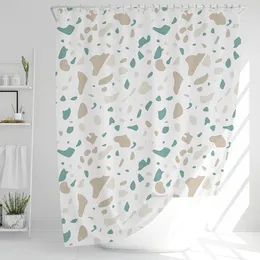 Shower Curtains Simple Fashion Nordic Terrazzo Curtain Print Modern Minimalist Polyster Home Decor Bathroom With Hooks